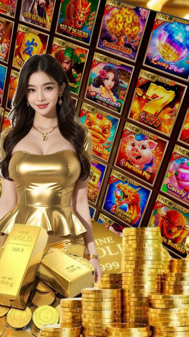 গোল্ডেন অক্স সোনালি নীয়ন গেমিং দৃশ্য
